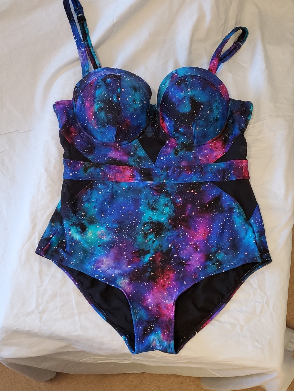 Torrid Vixen Collection Galaxy Cutout Mesh One-piece Swimsuit, Plus Size 1